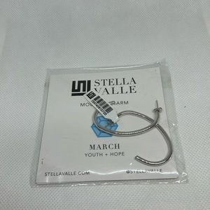 Stella Valle Silver March Birthstone hoops